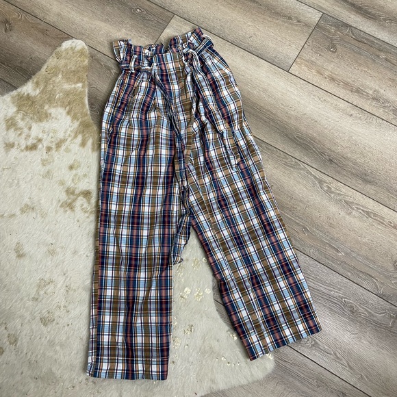 J. Crew paperbag tie waist plaid pants - Picture 2 of 7